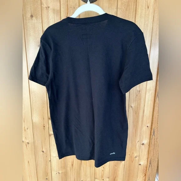 adidas Black Short Sleeve Tee with Light Blue Club Graphic - Picture 4 of 5